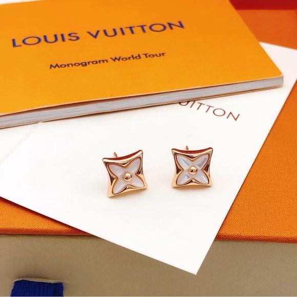 Louis Vuitton Gold and Silver Stud Earrings - Picture 1 of 5